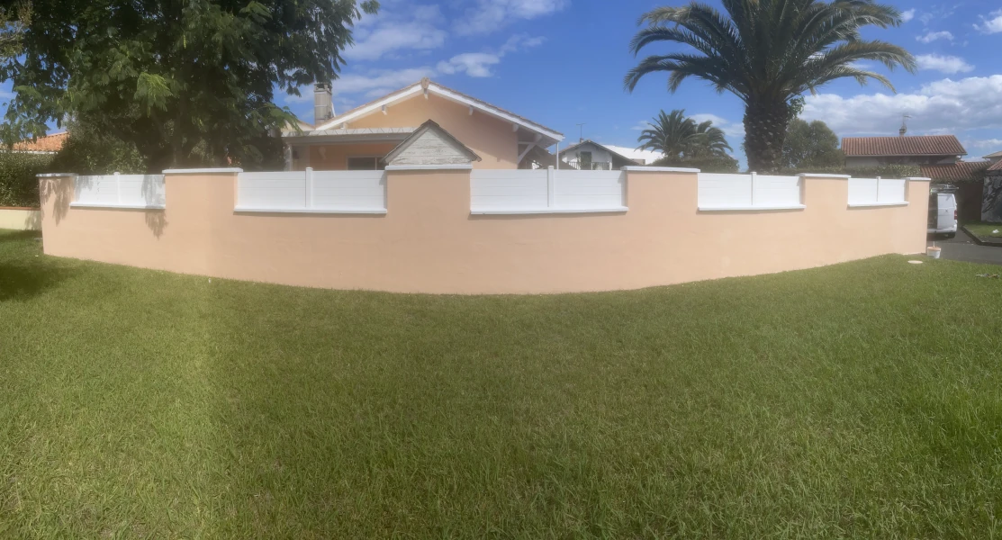 rénovation muret extérieur après à Chartrettes